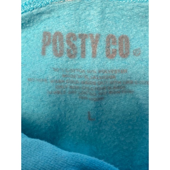 Post Malone Hollywood Bleeding Tour Hoodie Mens Large Blue Posty Co 2019 Concert - Picture 2 of 6